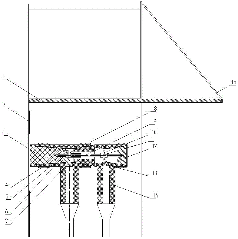 Assisting device for connecting cable into ring main unit without power outage