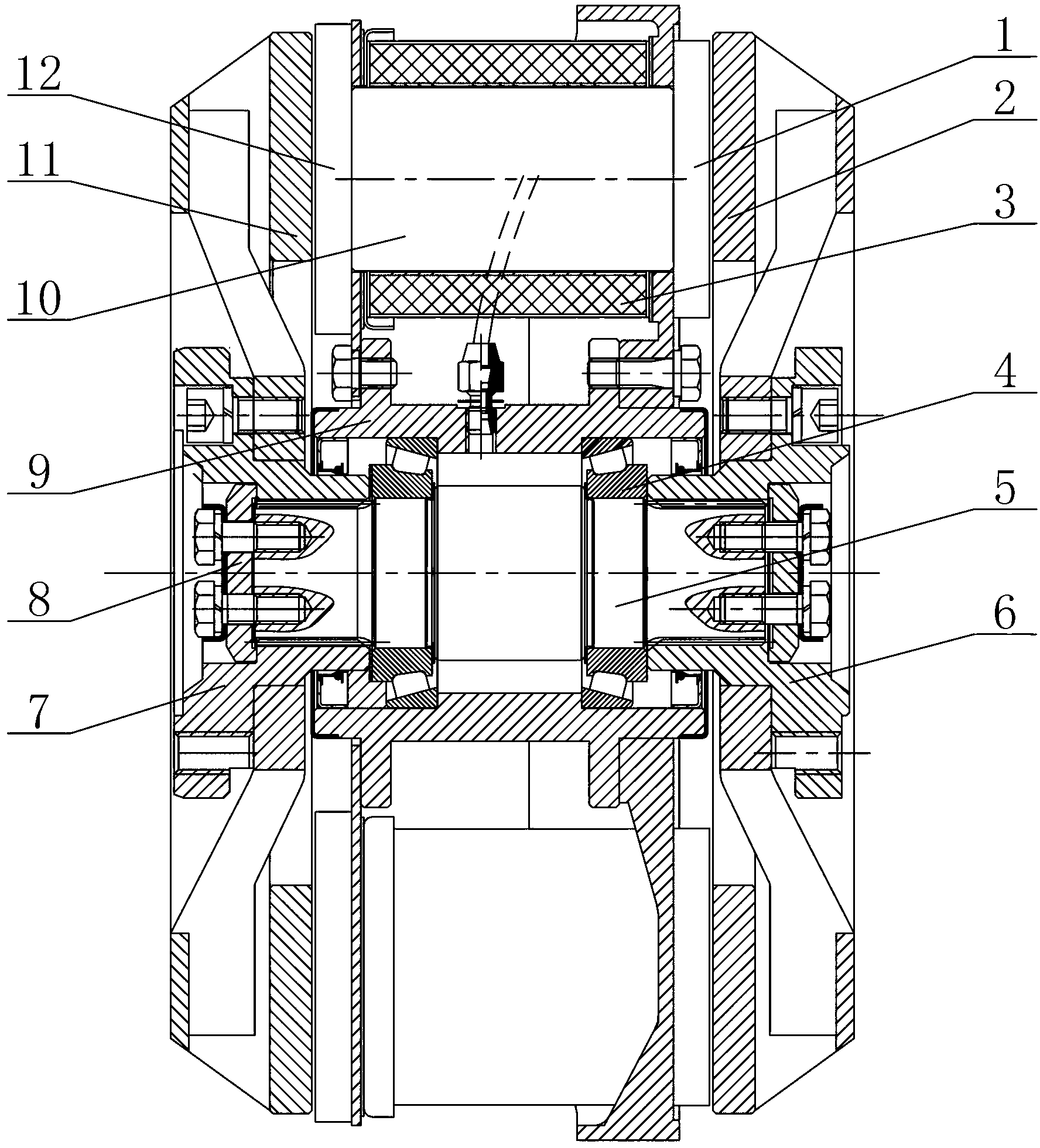 Centrally-mounted eddy current retarder