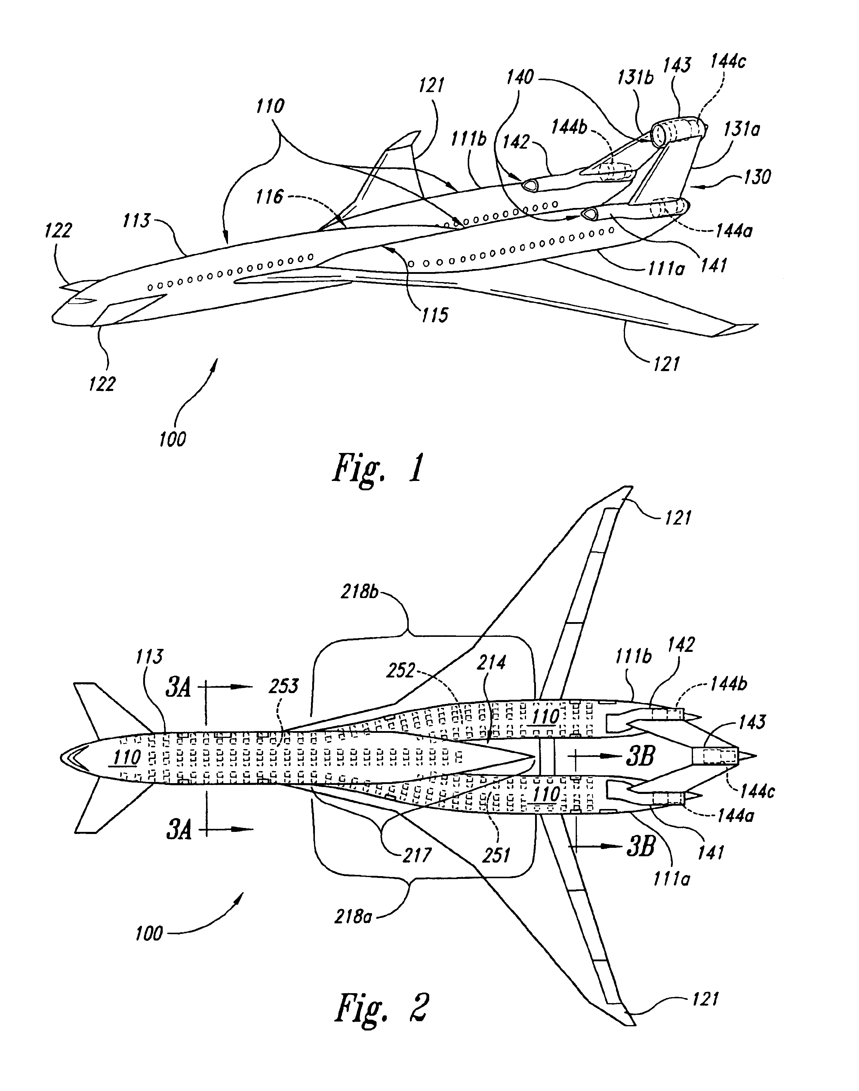 Tri-body aircraft and methods for their manufacture