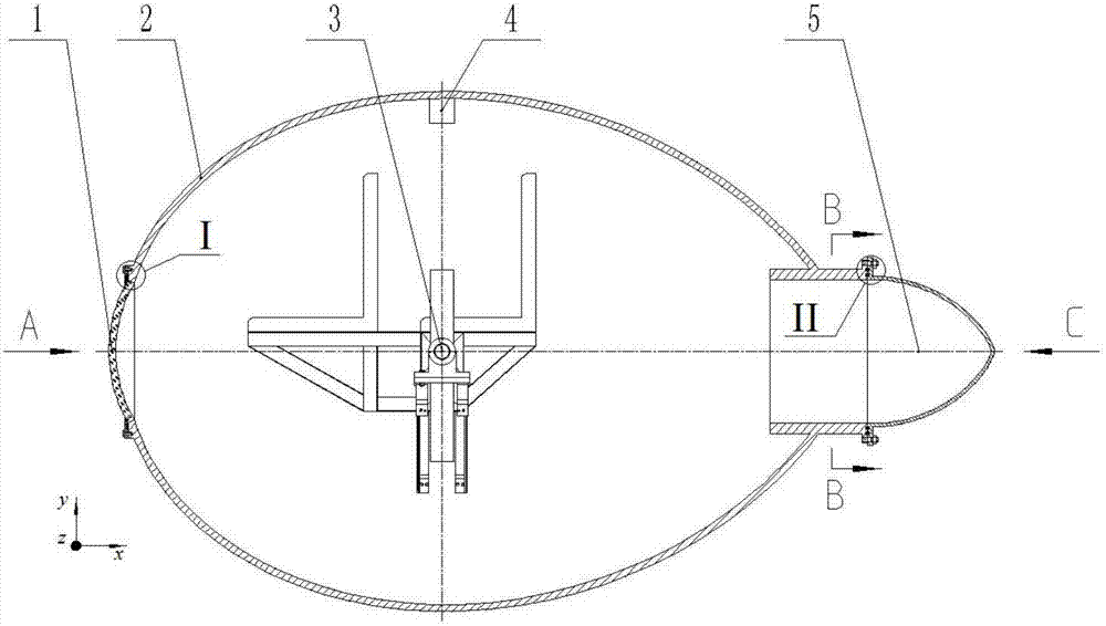 Egg-shaped pressure-resistant shell device for self-balancing bathyscaphe