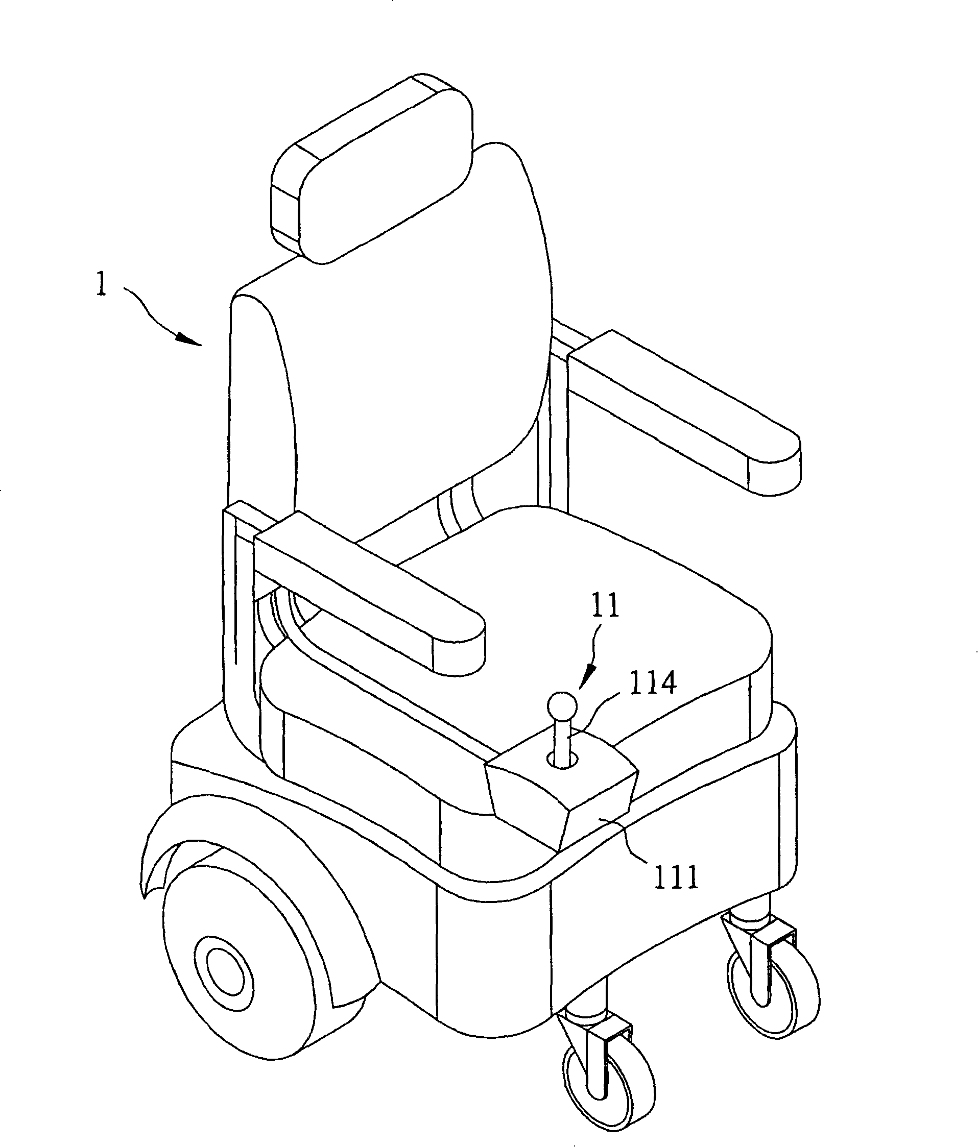 Direction speed control device for electric wheelchair