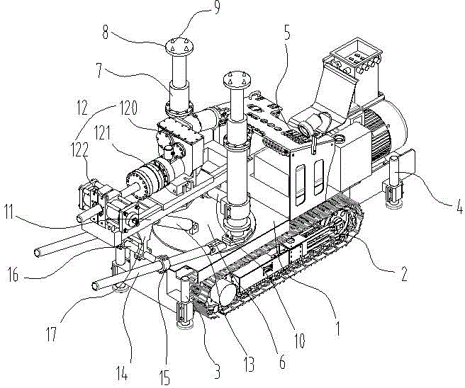 Drilling machine structure used for coal mine