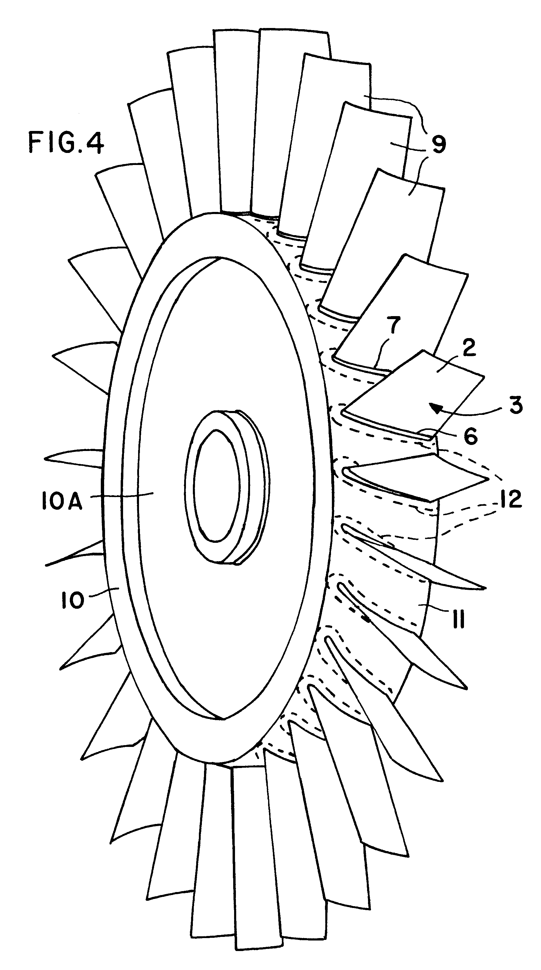 Blade structure for a gas turbine engine