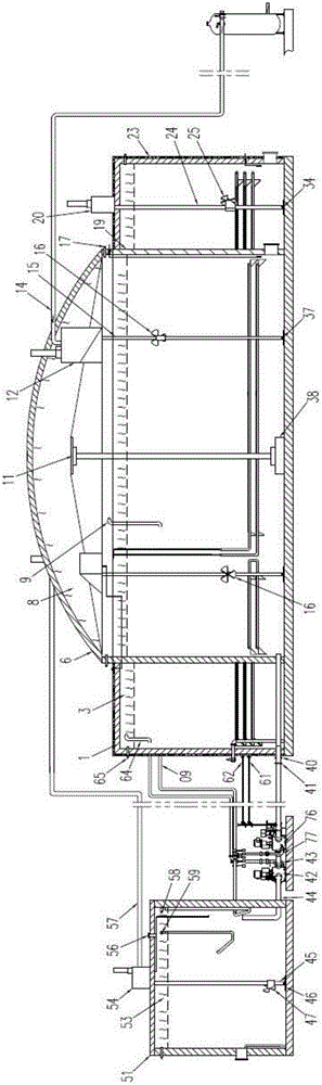 Ring-in-ring integrated anaerobic fermentation reaction device