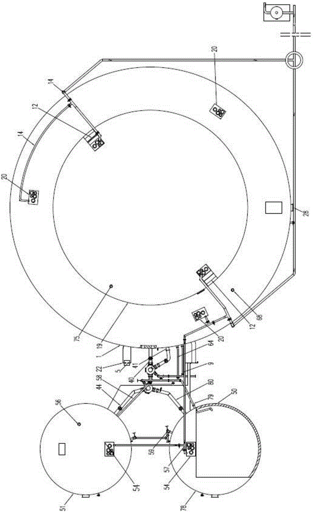 Ring-in-ring integrated anaerobic fermentation reaction device