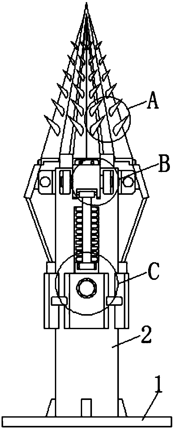 Needle mushroom tearing and dividing assist device for primary processing of supermarkets