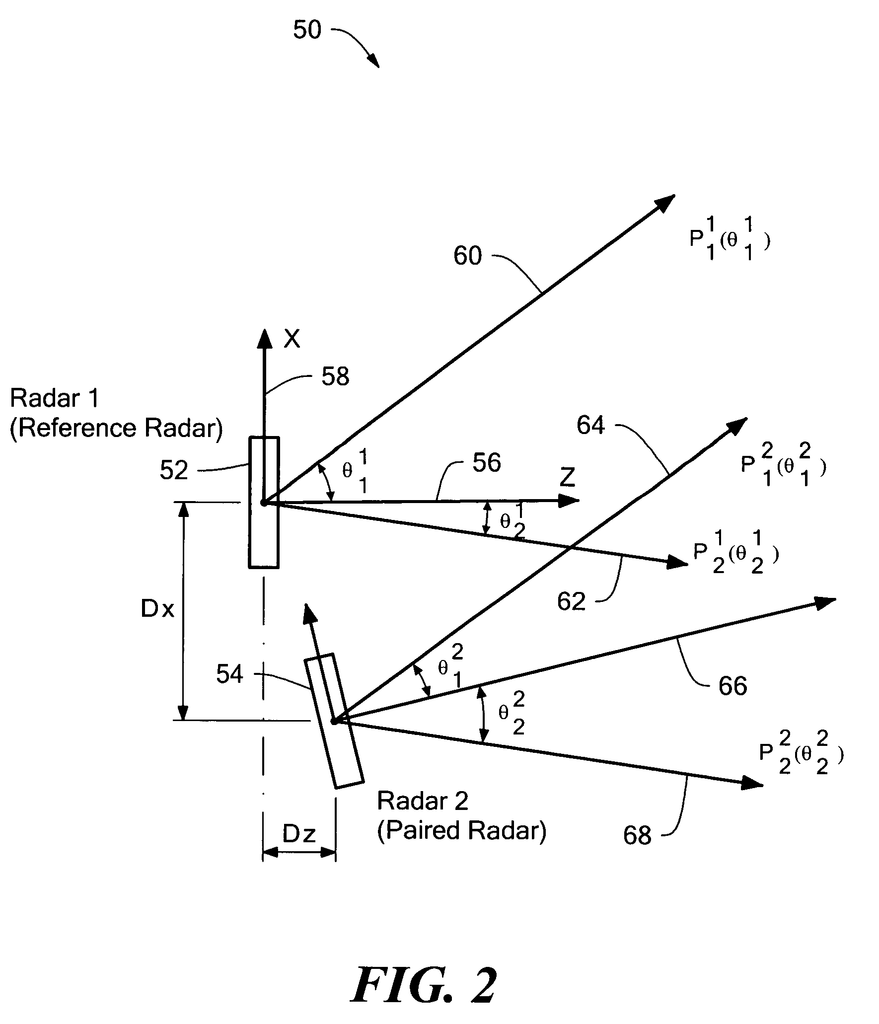 System and technique for calibrating radar arrays