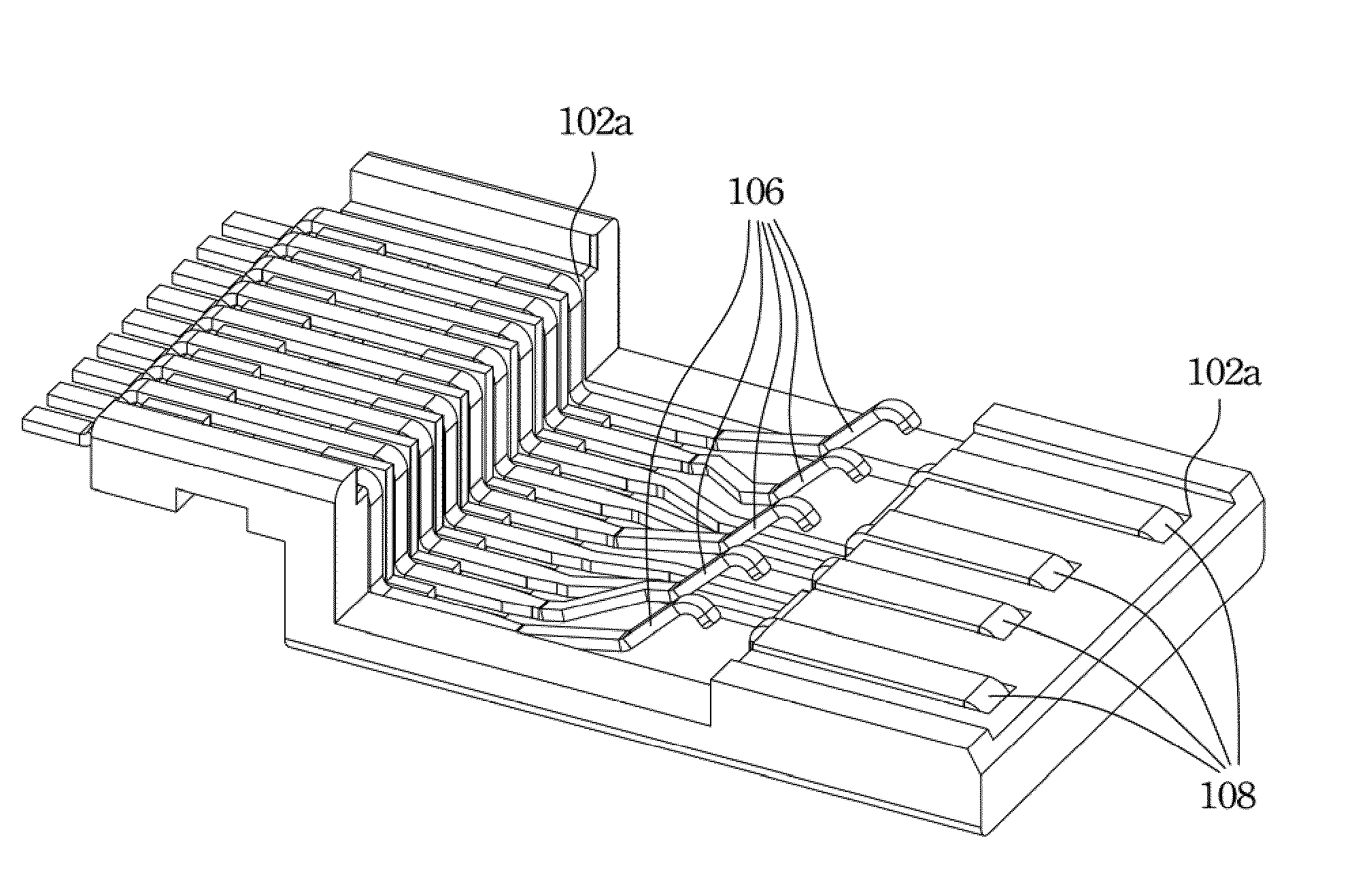 USB connector and contact array thereof