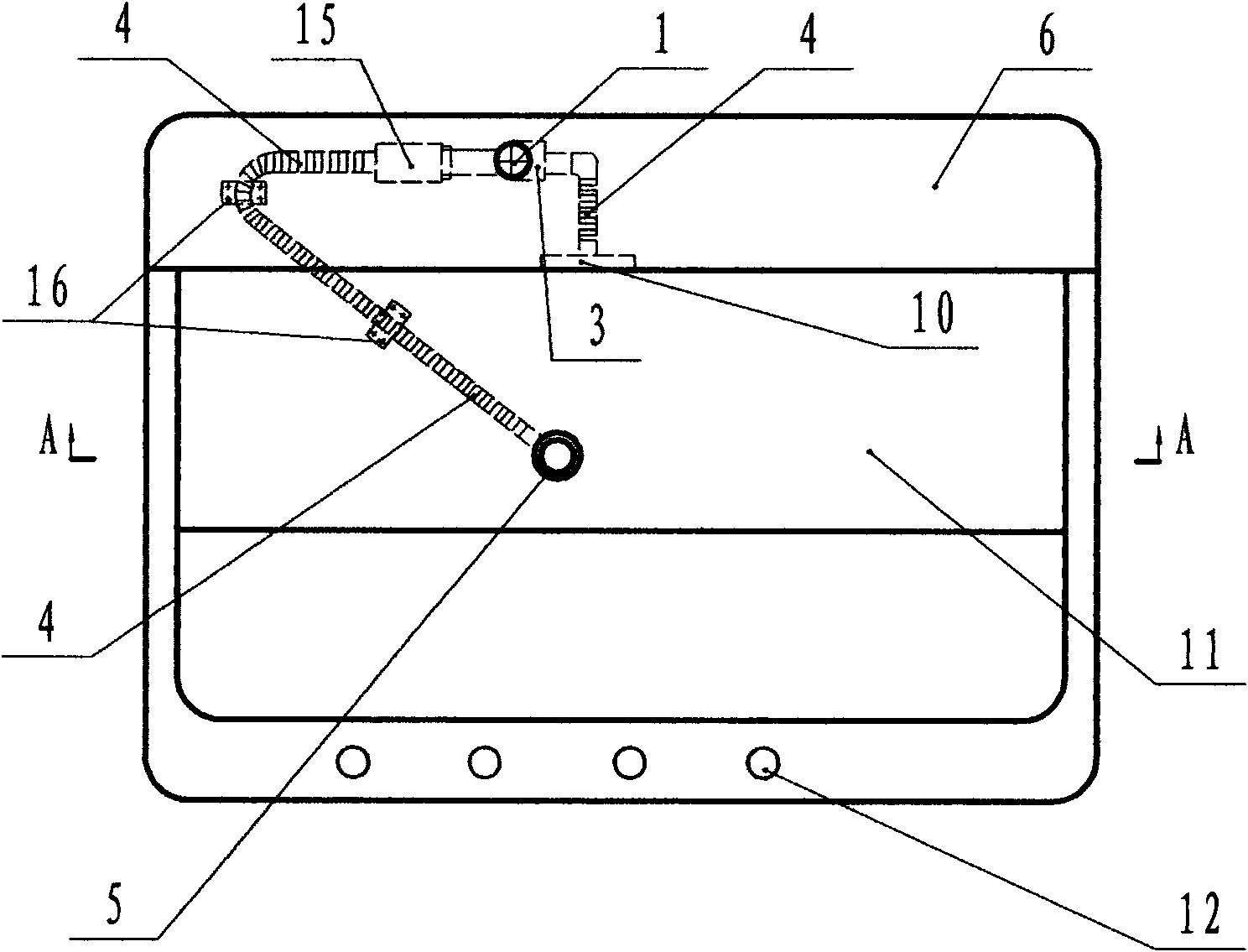 Clothes rinsing device of washing machine