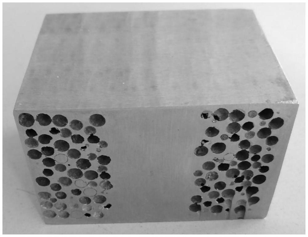 Casting forming method of composite-configuration foam metal material