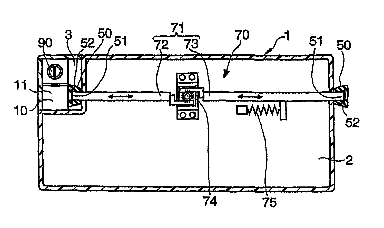 Lock apparatus for a glove box of a vehicle