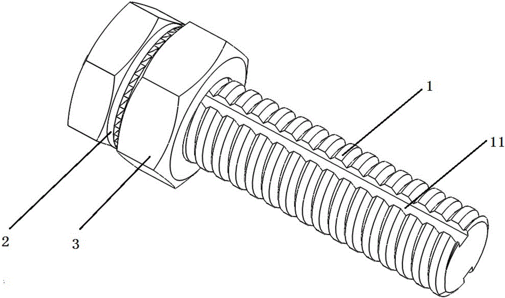 Looseness-preventing and disassembling-preventing bolt