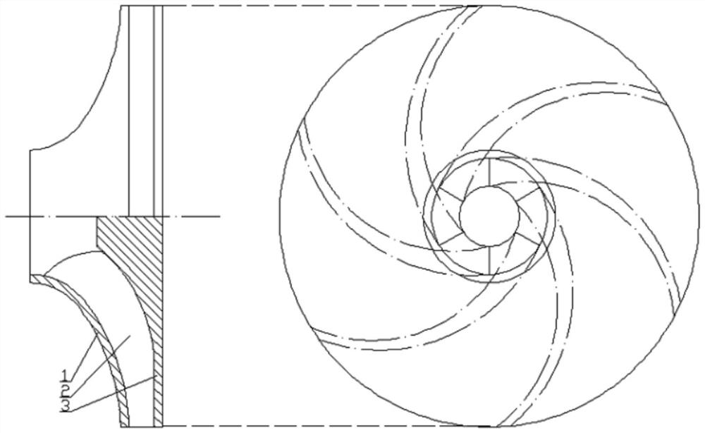 Mold core preparation method of closed twisted blade