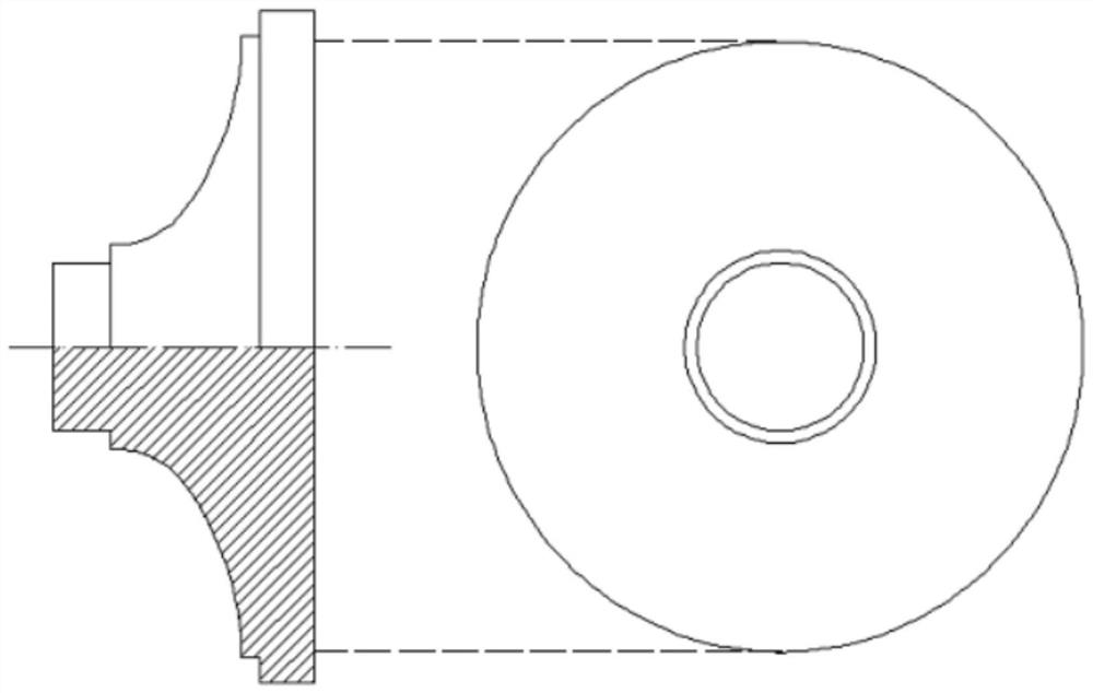 Mold core preparation method of closed twisted blade