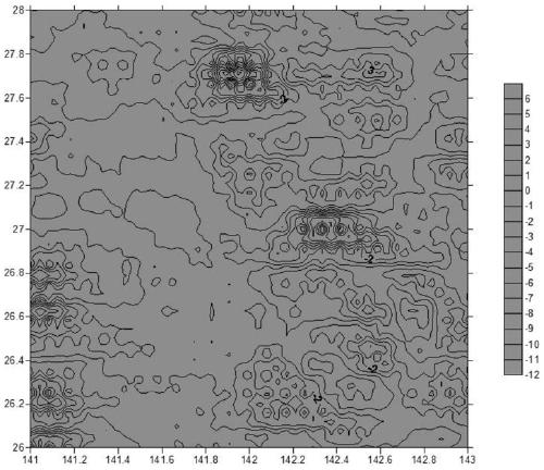 Inverse distance weighted grid method for constructing sea area plumb line deviation model based on frequency domain characteristics