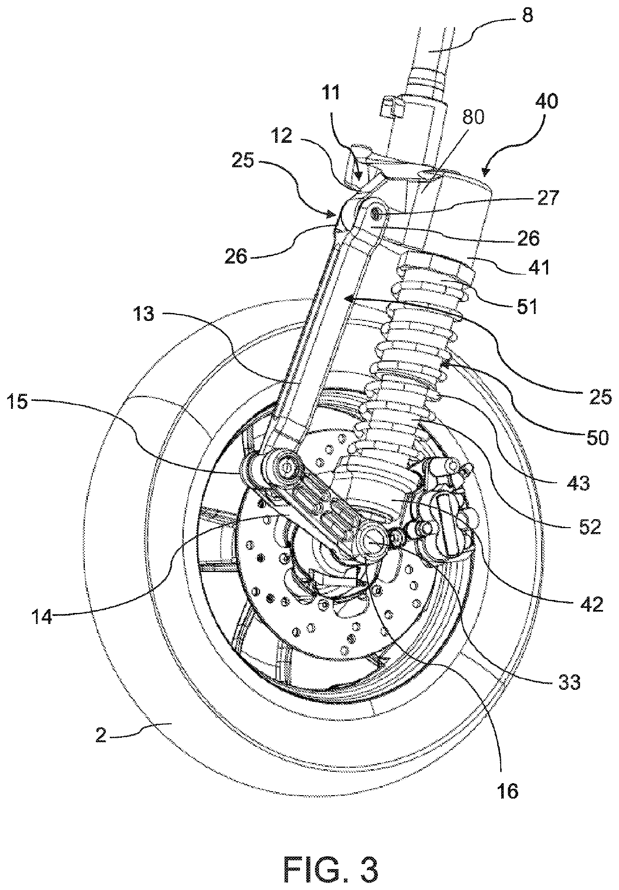 Motorcycle front suspension