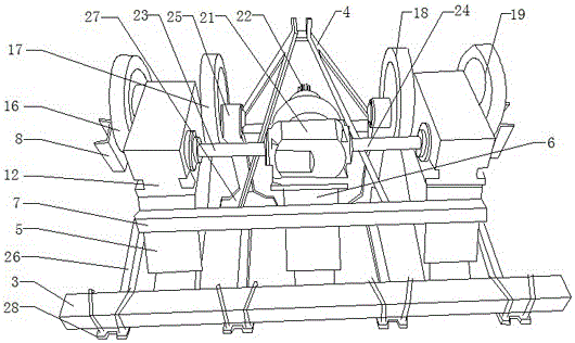 One-time straw chopping and stubble returning machine