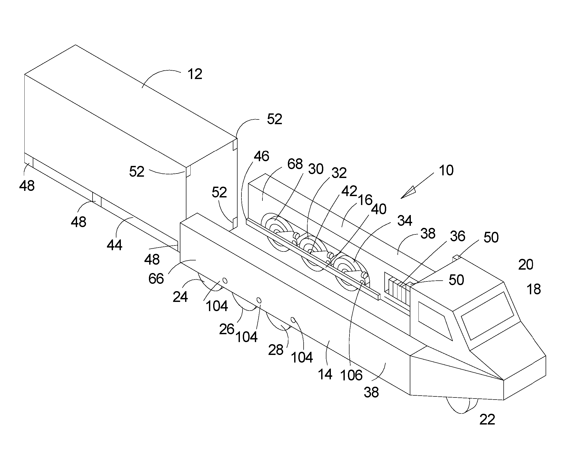 Self-Loading Vehicle for Shipping Containers