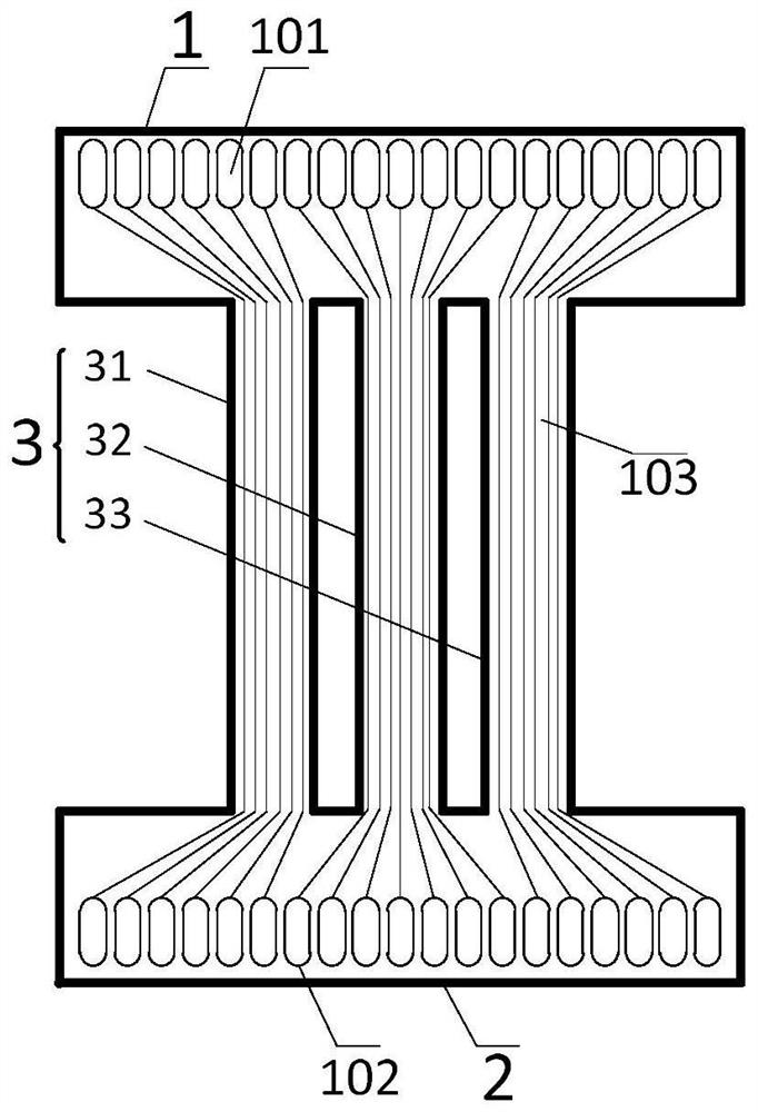 Flexible printed circuit (FPC) module with balanced deflection stress and electronic device