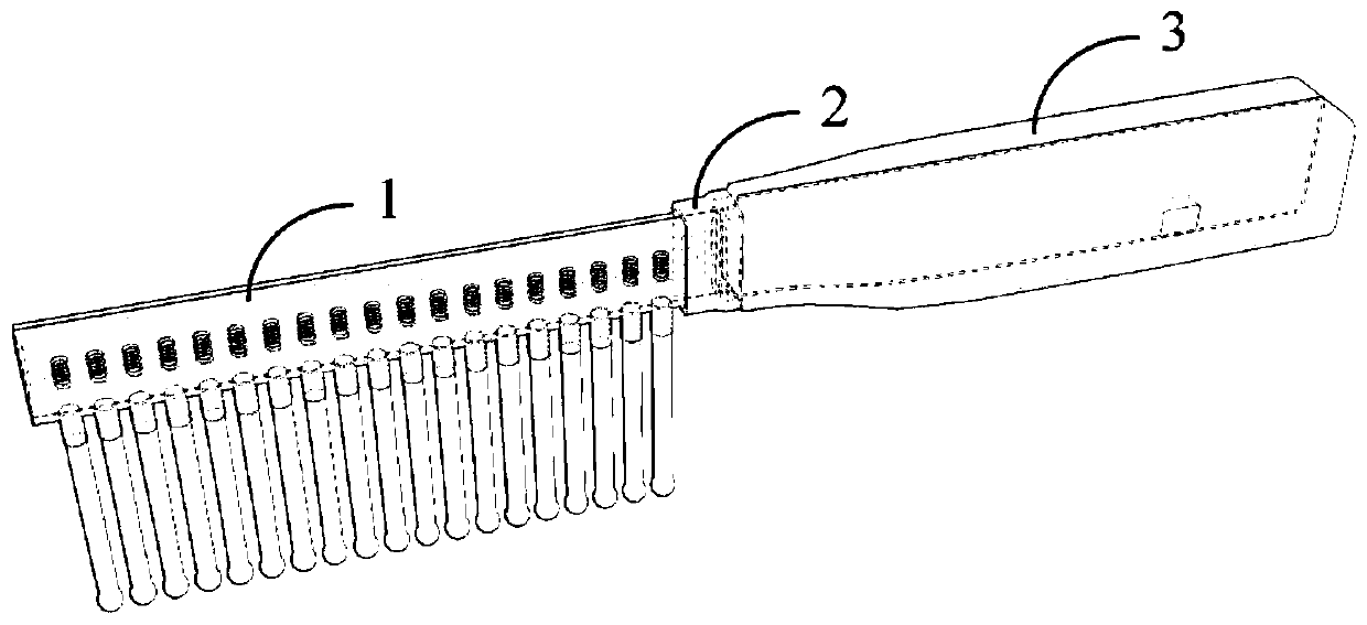 Portable charging type plasma comb
