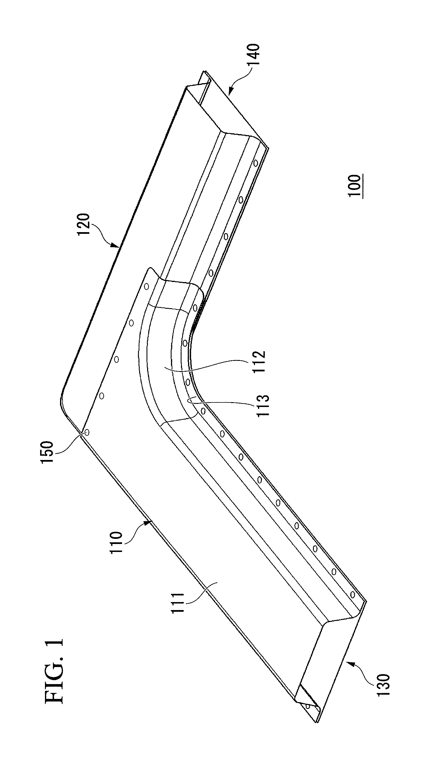 Press-forming method of component with l shape