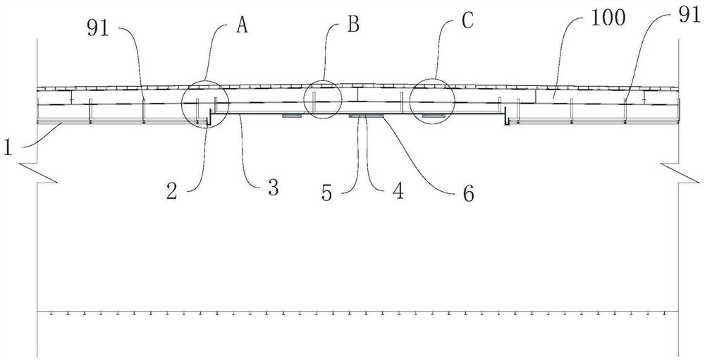 Special-shaped lamp box ceiling structure for high-speed ship, and mounting method therefore