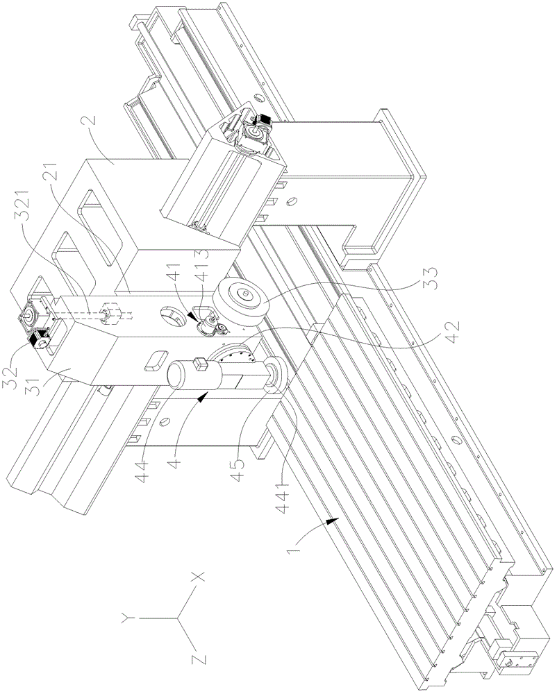 Grinder structure with movable rotating vertical grinding head