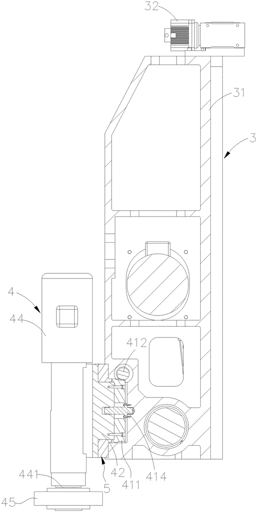 Grinder structure with movable rotating vertical grinding head