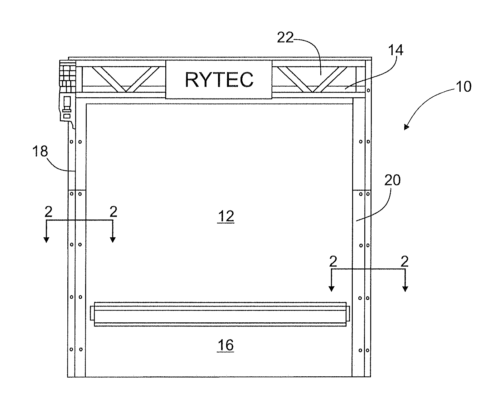 Side column configuration for overhead roll-up door assemblies