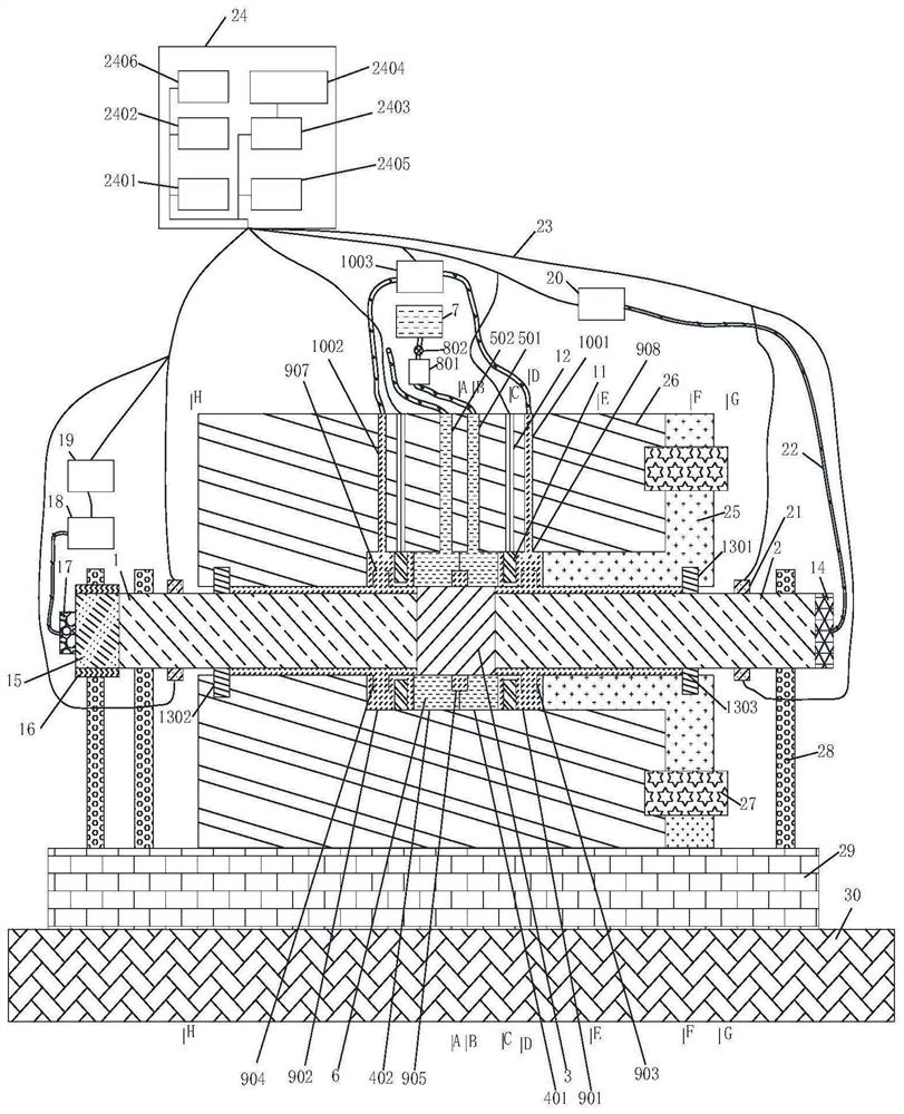 Low temperature-seepage coupling dynamic impact compression experiment device for frozen rock-soil body