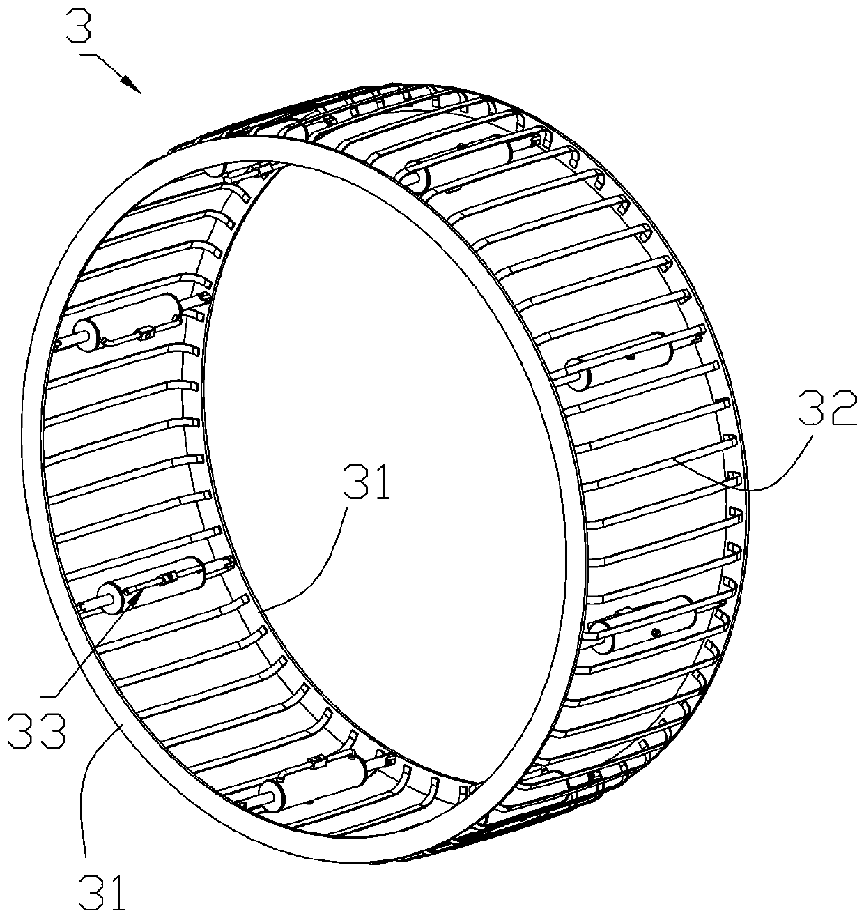 Non-pneumatic tire with variable contact area