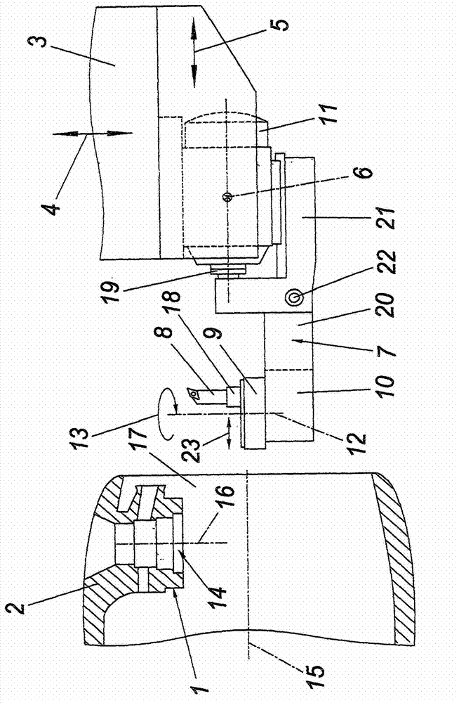 Method for processing an inner face of a housing having an opening