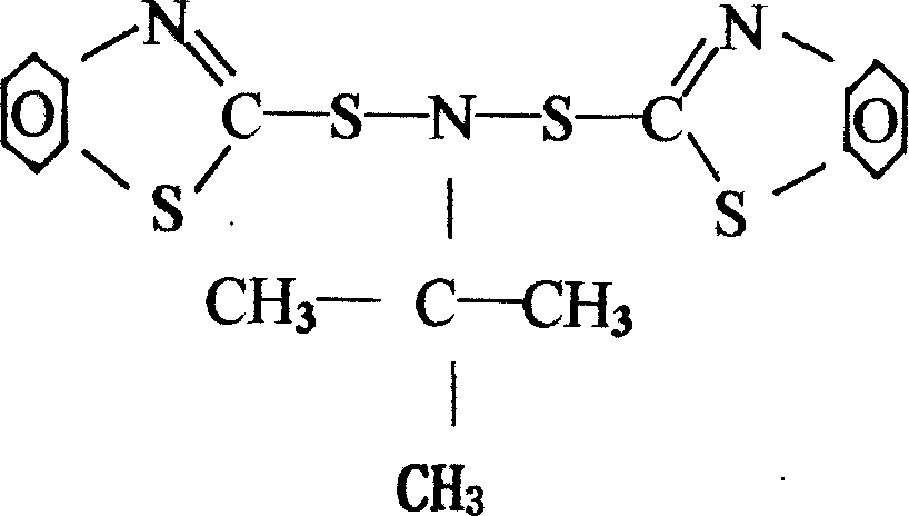 N-teriary-butyl-2 (benzothiazyl) sulfenamide and production process thereof