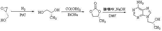 Method for synthesis of PMPA by combining biological technique and chemical technique