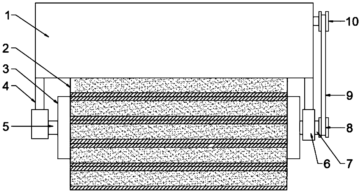 Welding slag sweeping roller for processing of electronic circuit board