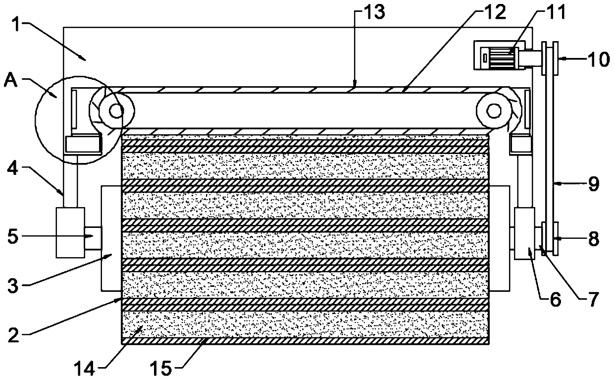 Welding slag sweeping roller for processing of electronic circuit board