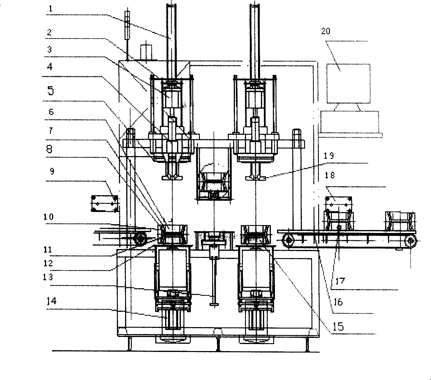 Full-automatic dynamic quality detecting system for goods train bearing