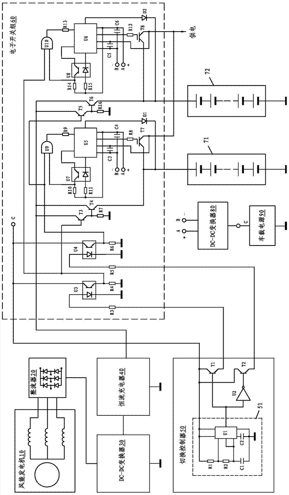 System and method for on-board alternate automatic charging and power supply of electric vehicles