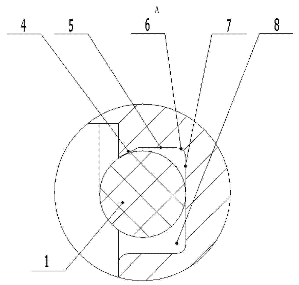 Connector and O-shaped ring mounting groove structure for sealing end face