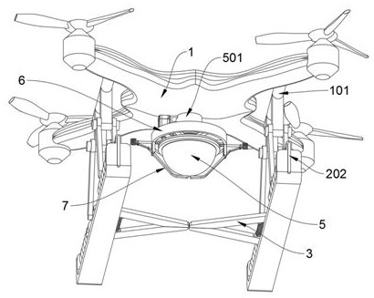 Unmanned aerial vehicle topographic survey device