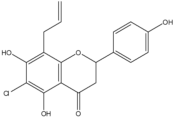 6,8-substituted naringenin derivative and application thereof
