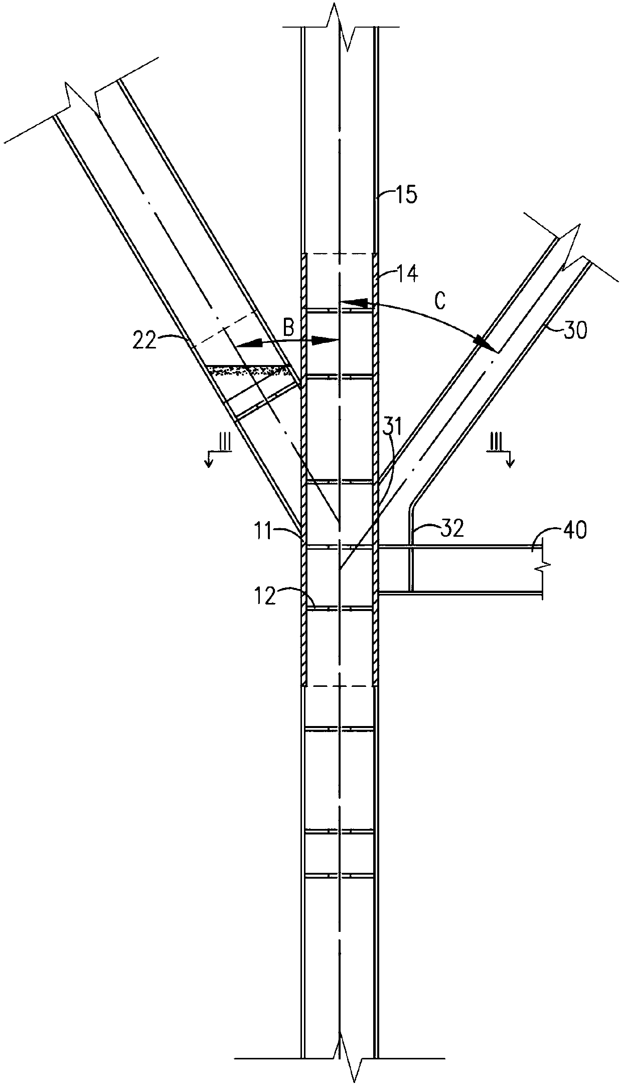 Connection joint structure of multi-coupled steel component