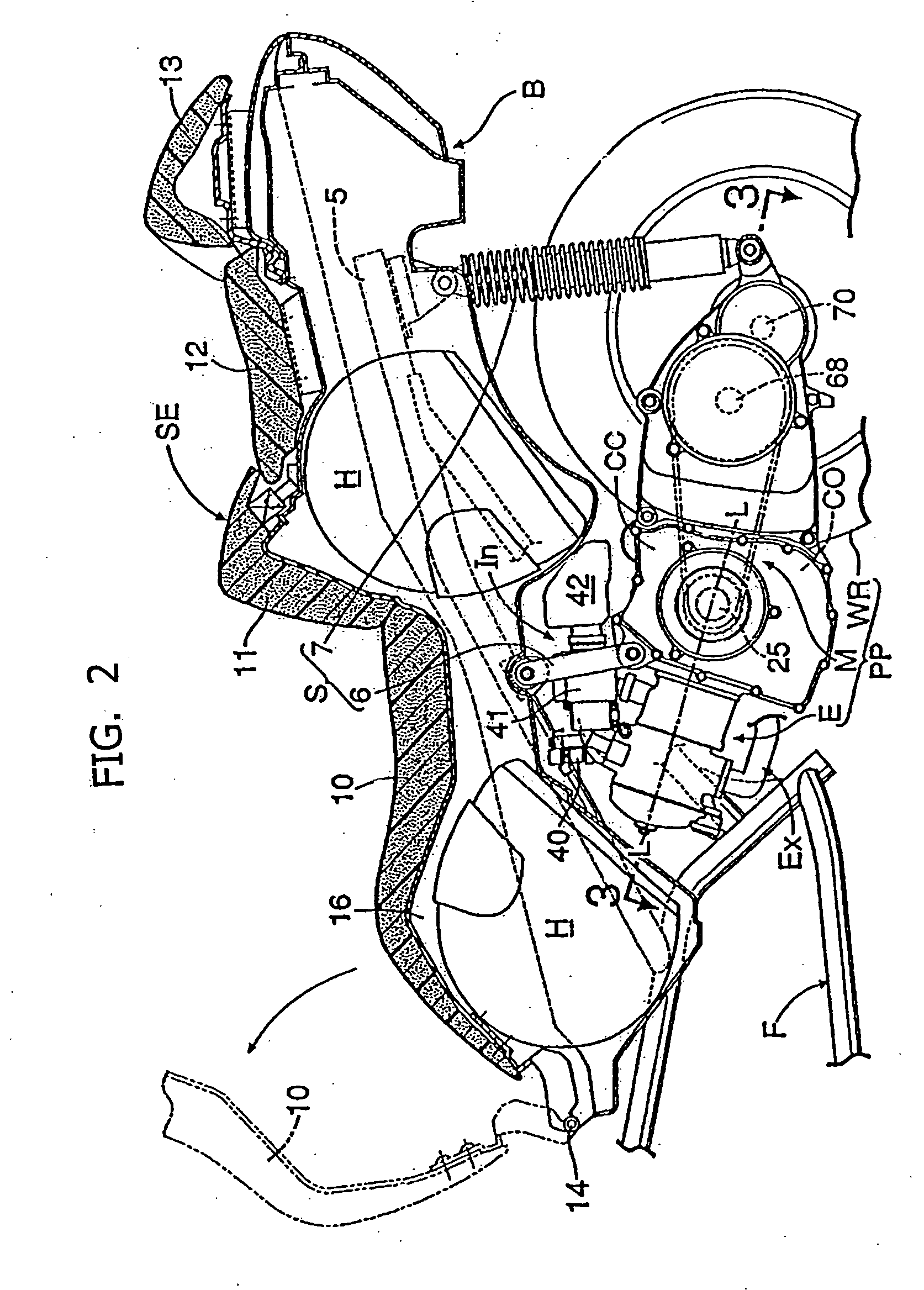 Engine configuration for a motorcycle