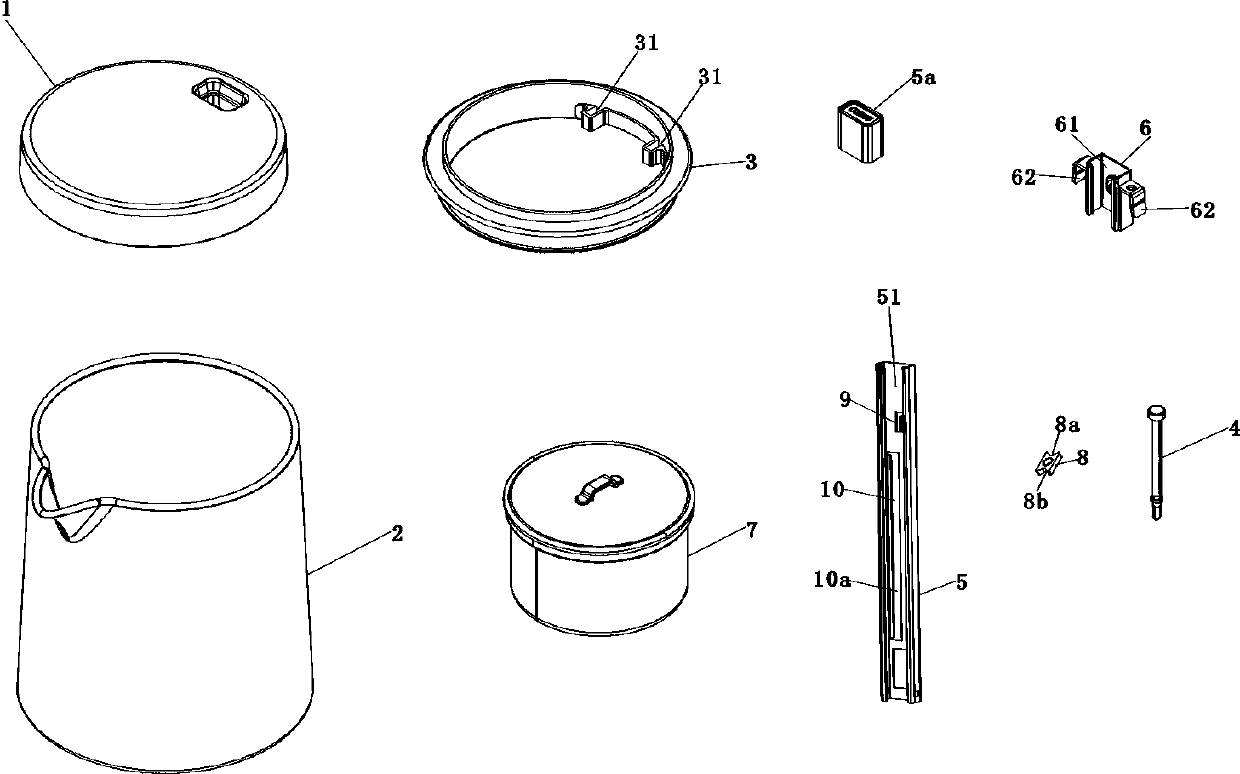 Lifting mechanism and tea making pot comprising same