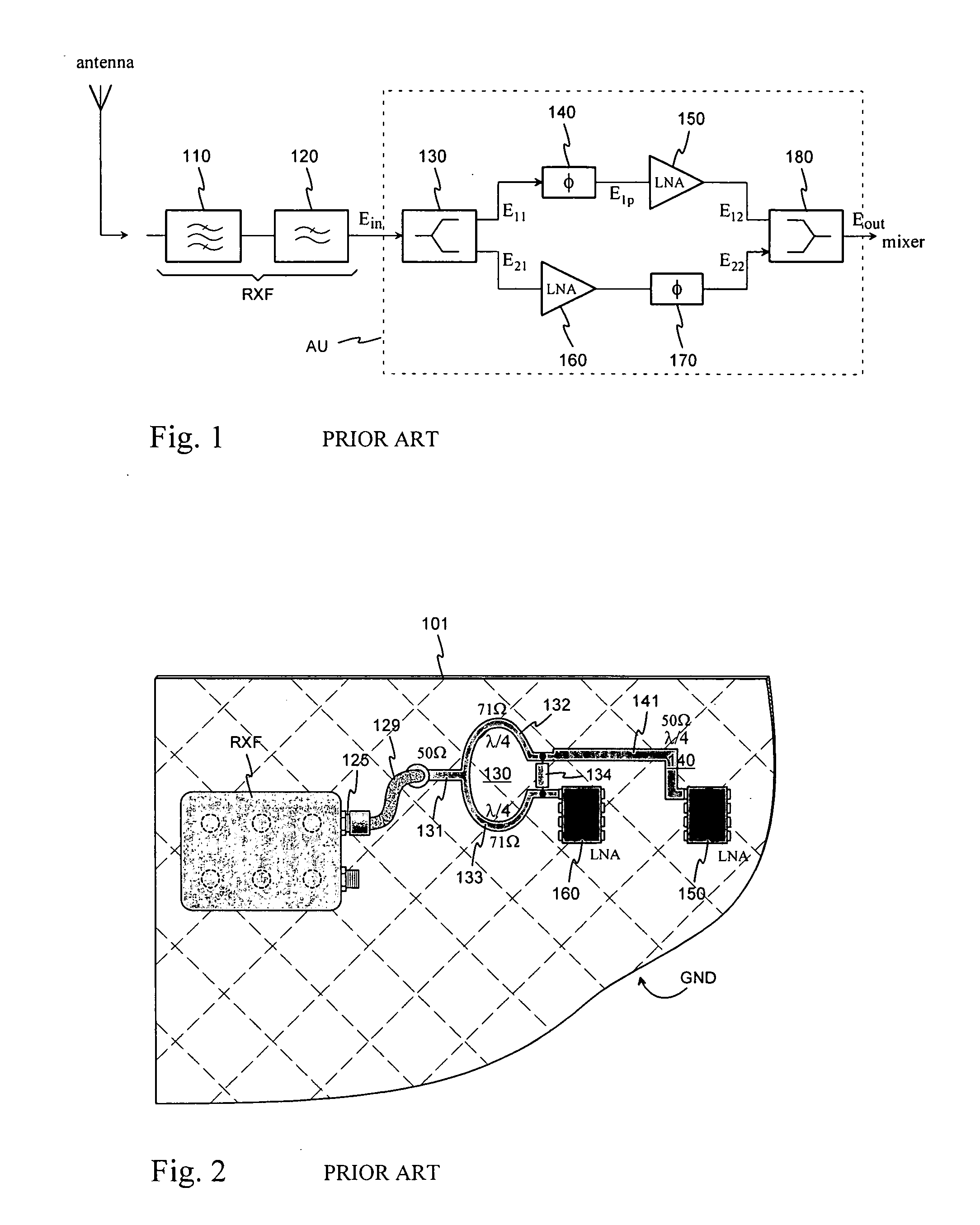 Arrangement for dividing a filter output signal