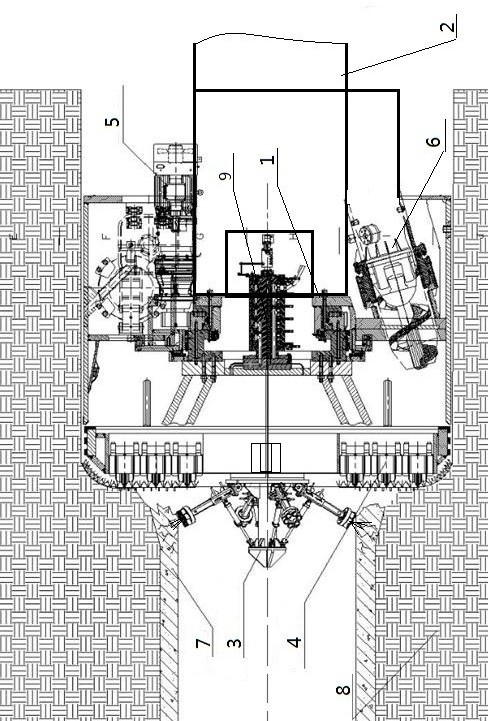 A water-jet demolition and diameter-expanding roadheader and its construction method