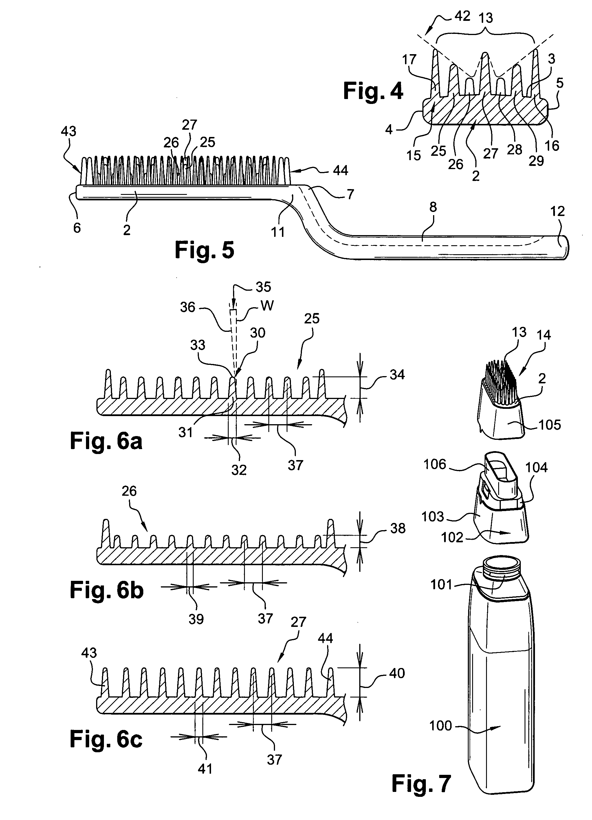 Device for applying a hair product
