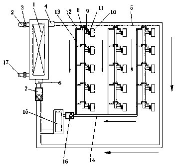 Dead-space-free water supply device for hemodialysis