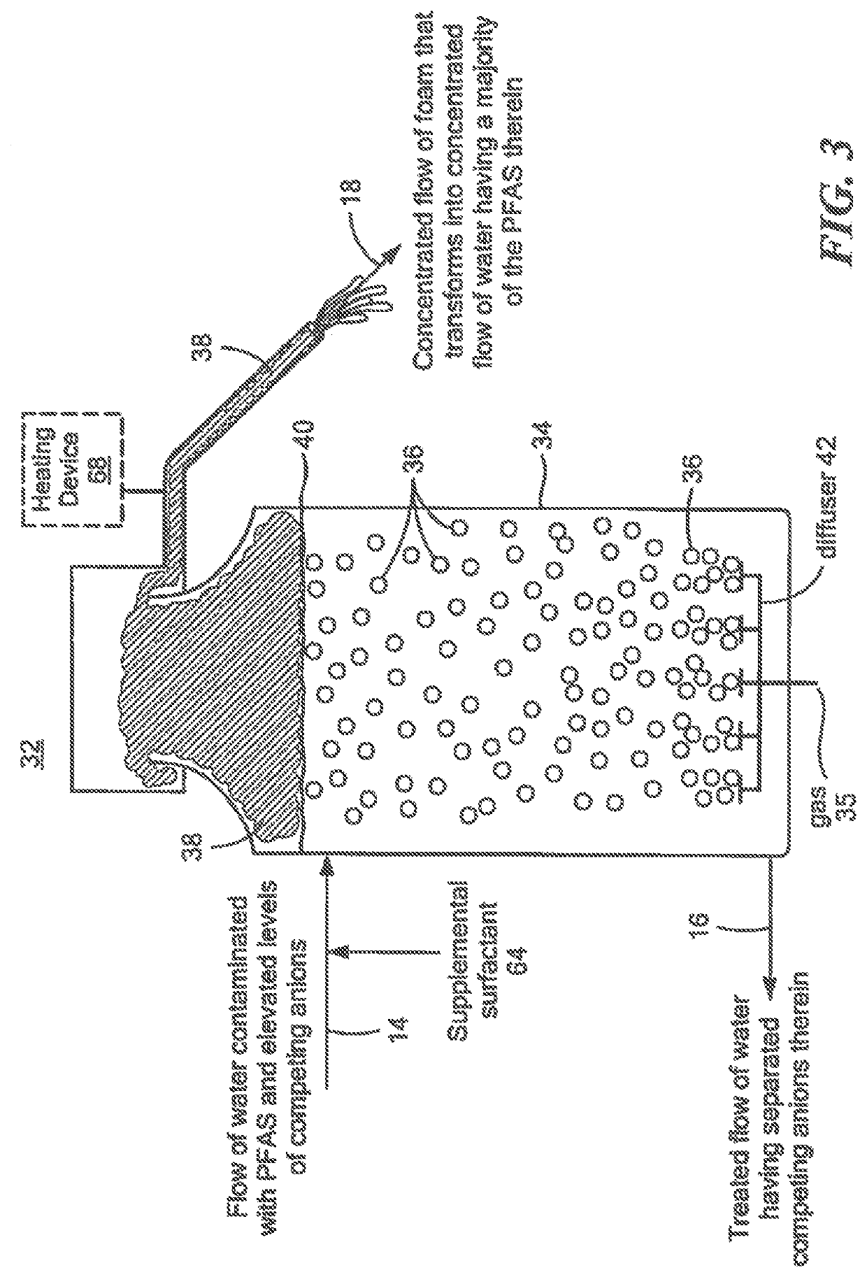 System and method for separating competing anions from per- and polyfluoroalkyl substances (PFAS) in a flow of water