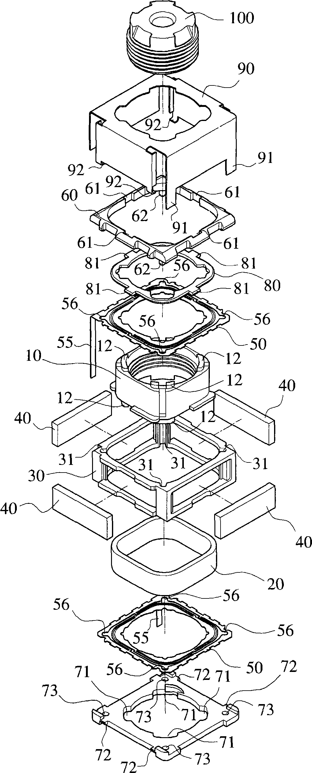 Electromagnetic interference preventing mechanism for micro-lens